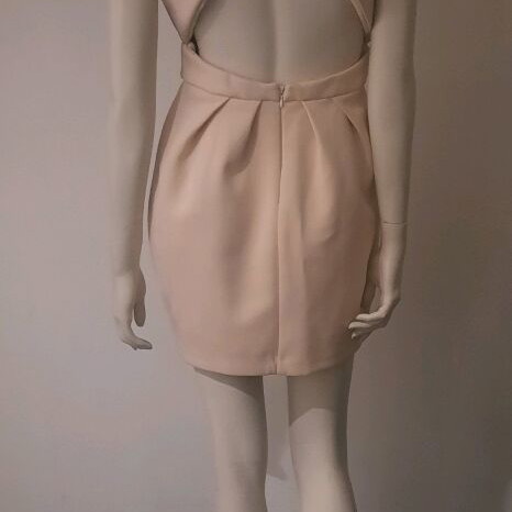 Short dress like new, beige