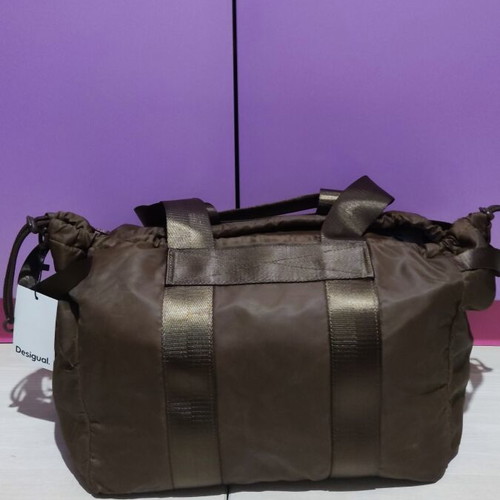 Desigual Large Nylon Shopper Bag new, brown shoulder