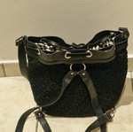 Knitted wool backpack like new, black