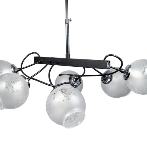 Modern brass ceiling light new, adjustable height, 6 lights