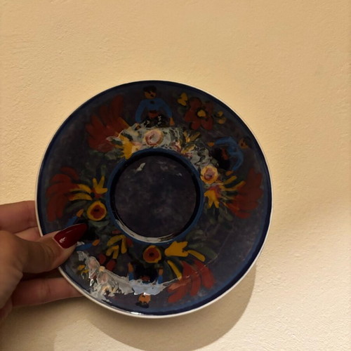 Ceramic cup and saucer set used handmade by Eleni Menelaou