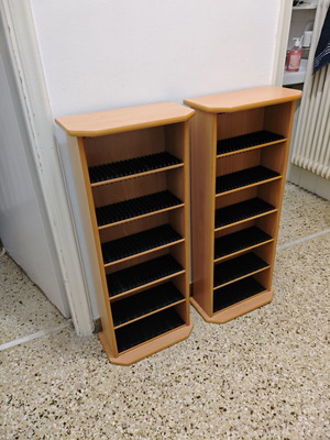 Vintage wooden IKEA CD shelves set of 4, like new