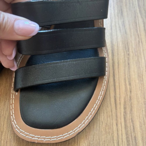 Zara leather sandals like new, size 40, black and brown