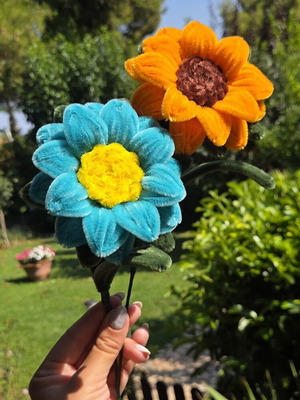 Everbloom Flowers Χειροποίητο ηλιοτρόπιο από σύρμα πίπας
