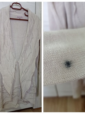 Anna Field cardigan used, size M, beige with sleeve mark