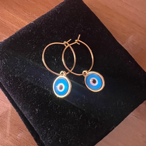 Earrings matakia new, gold color, dangling design