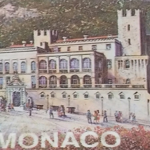 Small vintage plastic tray with Monaco image used