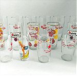  Συλλεκτικά γυάλινα ποτήρια δεκαετίας 60'-70' (πακέτο)