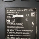 Sony Trinitron 14 used, fully functional TV missing logo