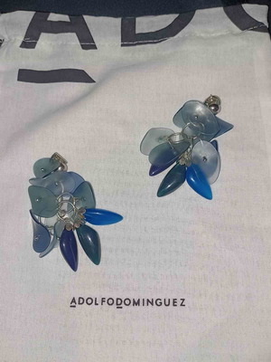 Adolfo Dominguez dangling earrings new, long blue