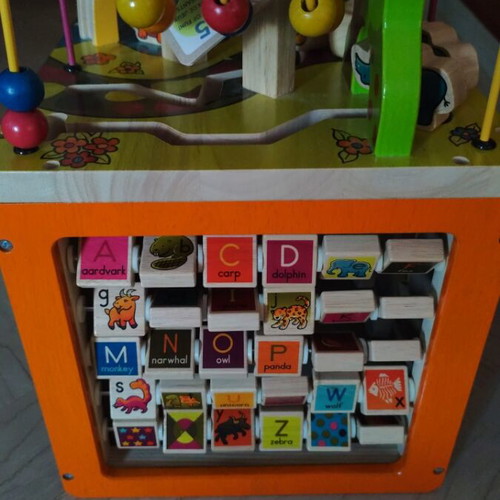 Zany Zoo wooden activity cube