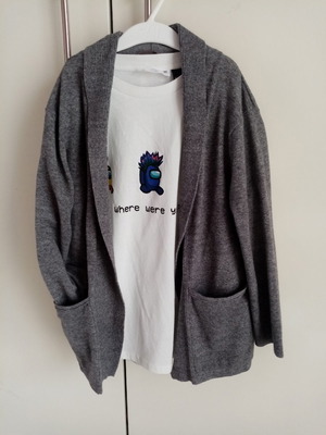 Zara knitted cardigan grey like new for 7-8 years old