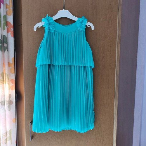 Mayoral dress for 8 years old, turquoise