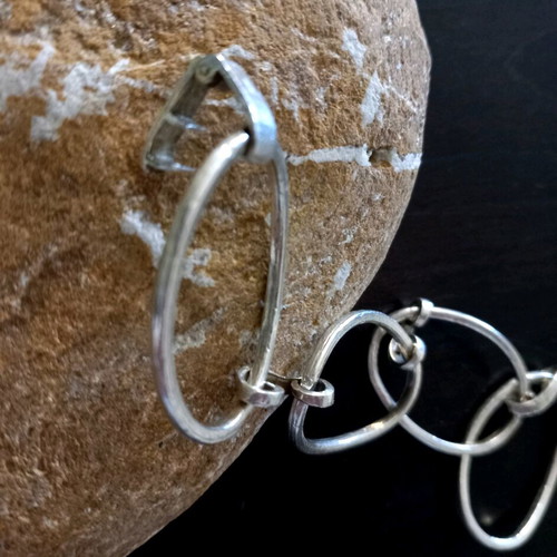 Tous silver hammered bracelet like new