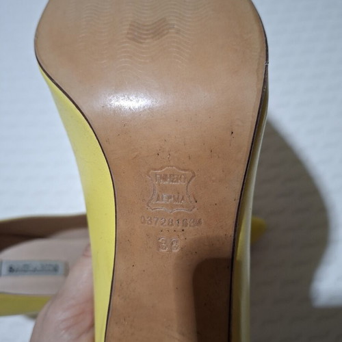 Leather yellow pumps size 37 new