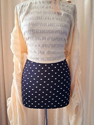 Nidodileda Kimo Top καινούργιο, μπεζ, oversize M/L με ζώνη