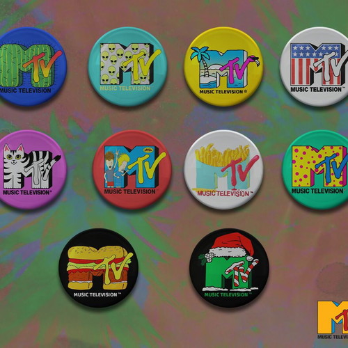 Mtv Pins New 80s-90s Television Logos Pack of 10