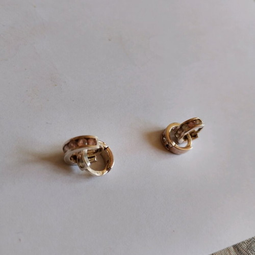 Silver earrings 2 pairs like new, 925 sterling