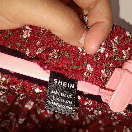 Maxi floral skirt Shein like new, red, size L