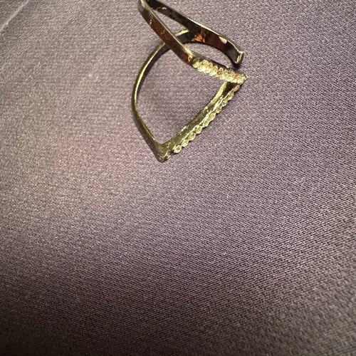 Abstract ring used, black and silver