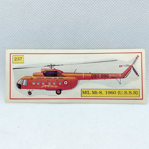 Vintage Carousel αυτοκόλλητο ελικόπτερο MIL Mi-8 Νο. 237