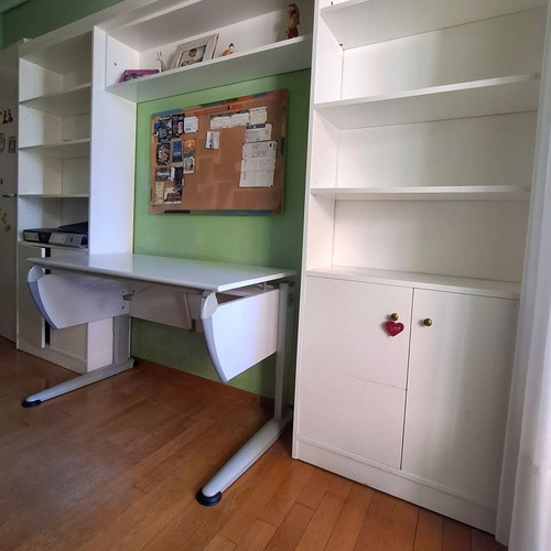 Moll Desk and Ergonomic Chair Set used, Large Bookshelf, Germany