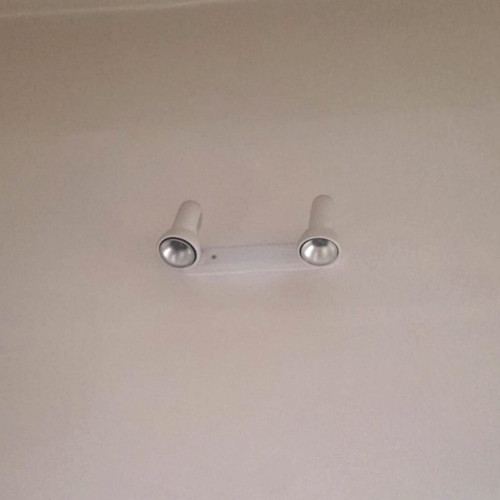 Double wall spot light used vintage white with adjustable heads