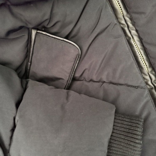 Sisley black jacket size 40 with hood and double zipper like new