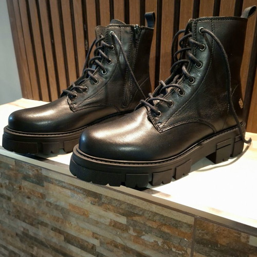 Apple of Eden leather women's ankle boots new, black, size 41
