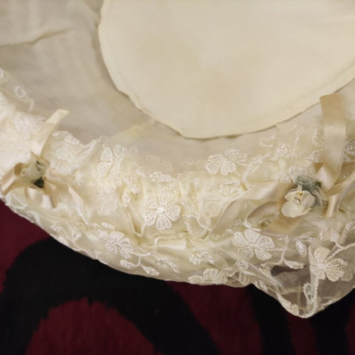 Bassinet like new with French lace