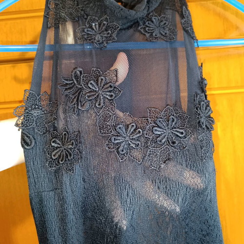Evening dress with satin and synthetic lace like new, small/medium