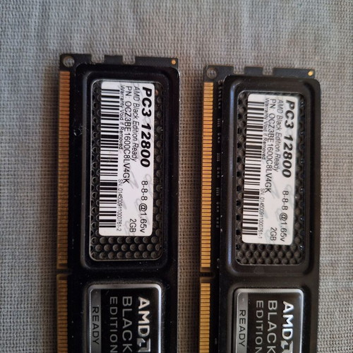 AMD Black Edition memory used, pack of 2