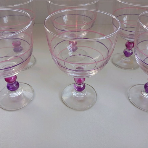 Set of 6 glass ice cream goblets like new
