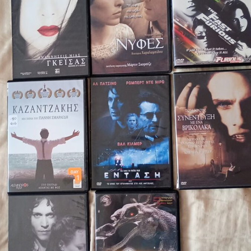 DVD movies, pack of 8, mostly unused