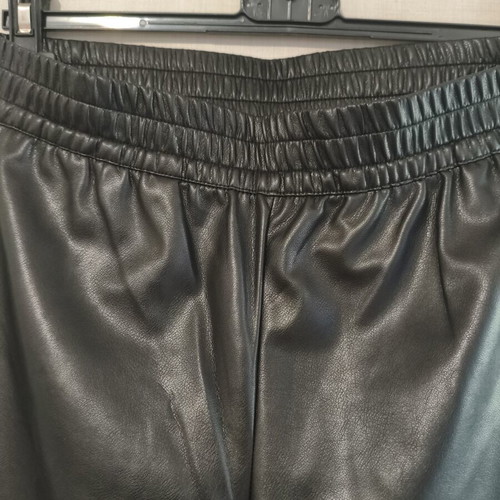 Mango Wide-Leg Leather Pants new, size M, black