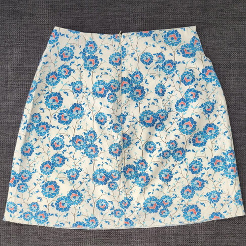 Mango summer skirt, size 36, cotton, white and blue