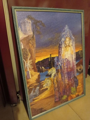 Puzzle framed art used, 52x39 cm
