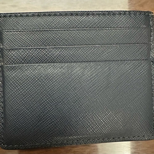 Calvin Klein leather cardholder dark blue like new unisex
