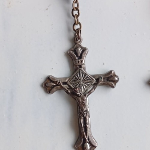 Christian Rosaries with Amethyst Stones used, set of two