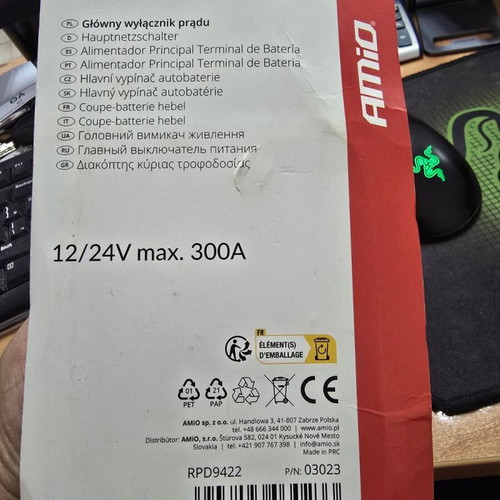 Main Power Switch Killer Switch 150A 12-24V Amio new
