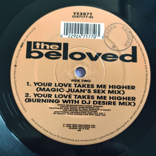 The Beloved Your Love Takes Me Higher 12'' Vinyl Maxi Single used
