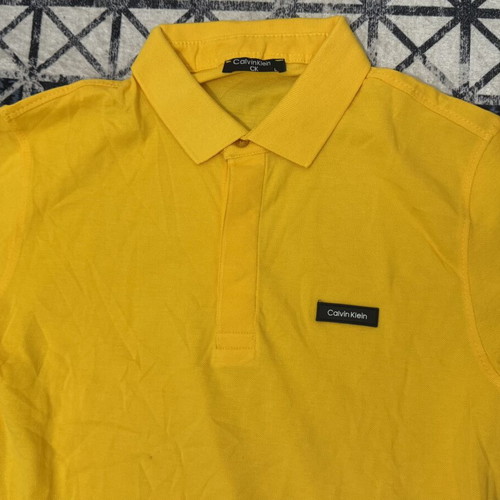 Calvin Klein Polo T-shirt like new, yellow, size L