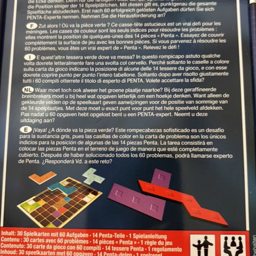 Penta board game for 1 player from 8 years old, new
