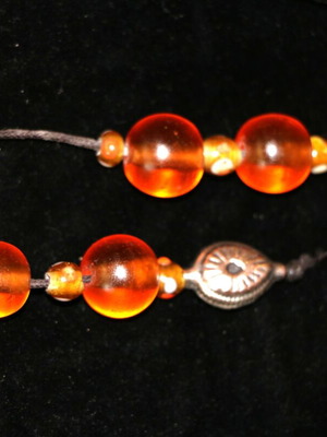 Indico Jewells Begleri handmade with porcelain and amber