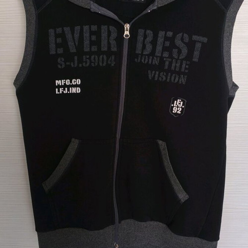 Ever Best sleeveless sweatshirt used, black with gray details
