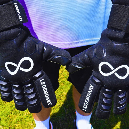 Legendary Infinity Black Premium Latex Goalkeeper Gloves new