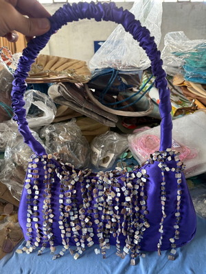 Shoulder bag new, handmade, purple