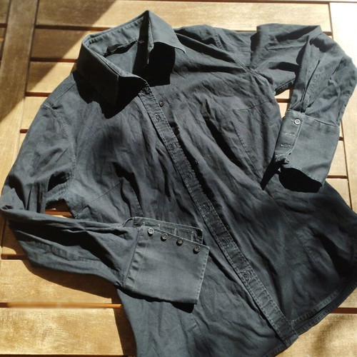 Zara Basic shirt like new, black and gray, classic fit, size L