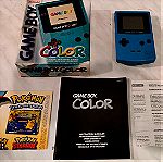  Game Boy Color teal ΣΤΟ ΚΟΥΤΙ ΤΟΥ, κομπλε, αριστη κατασταση, για συλλεκτη