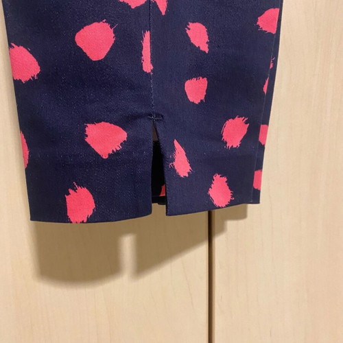 H&M classic pants M 38 10 blue with fuchsia patterns new